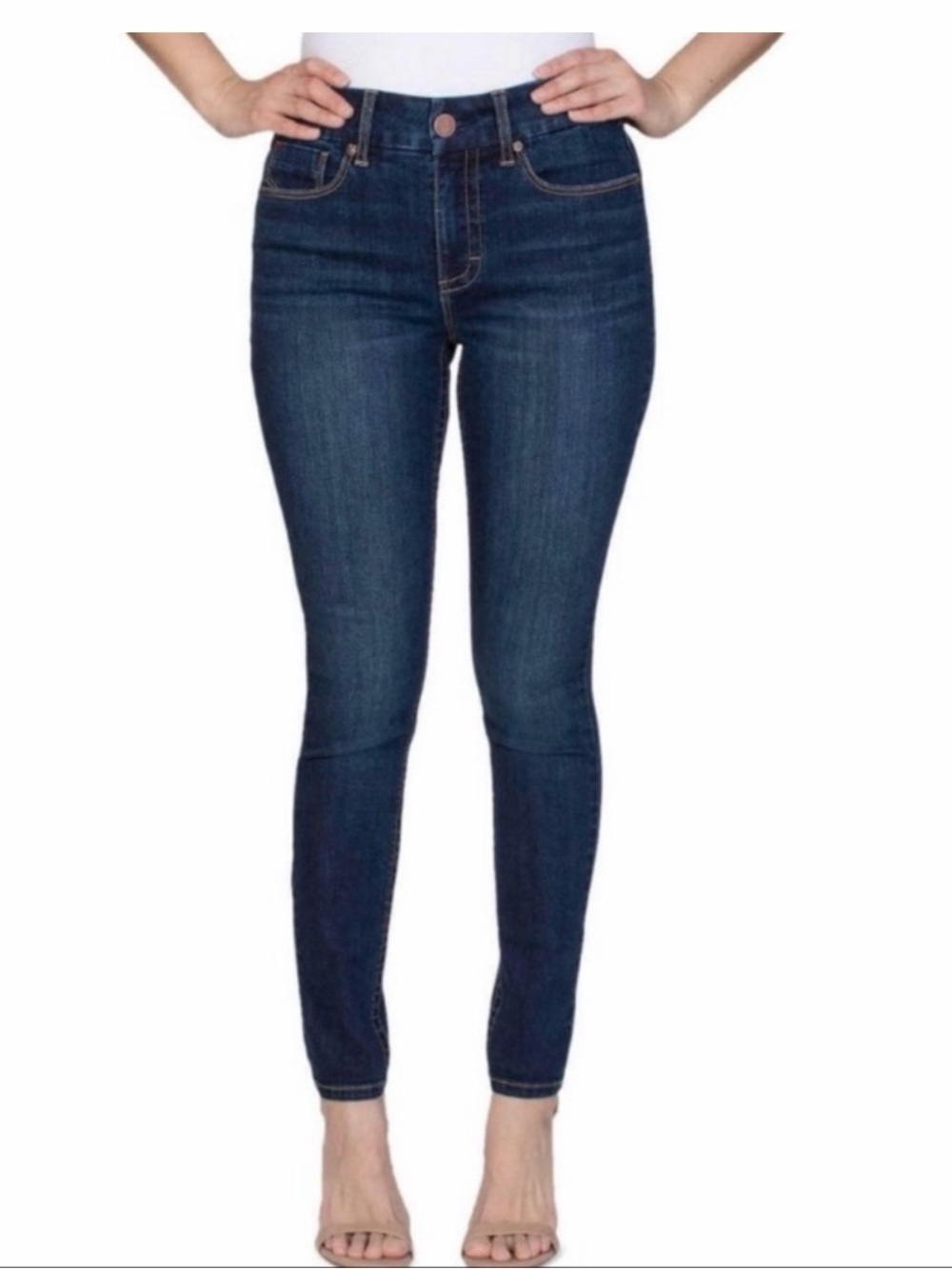 Seven7 Dark Indigo High-Rise Skinny Jeans